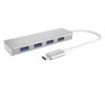USB Hub, USB-C Plug, 3.0, USB Ports 4, USB-A Socket